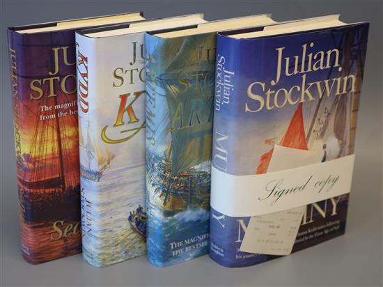 Stockwin, Julian - Four 1st editions from the Thomas Kydd series - Kydd, signed, 1988; Artemis 2002; Seaflower,